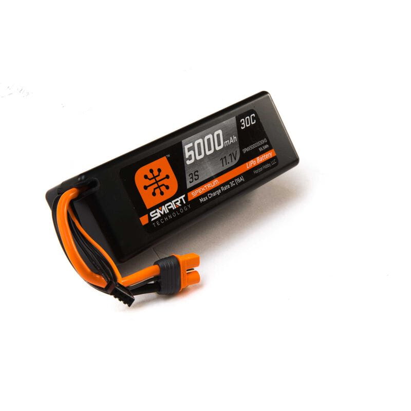 Spektrum Lipo Akku 5000mAh 3S 11.1V Smart 30C Hardcase IC3 Spektrum Lipo Akku 5000mAh 3S 11.1V Smart 30C Hardcase IC3