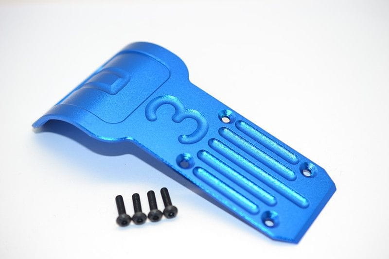 GPM Alu Bumper hinten blau für Tamiya DT03 GPM Alu Bumper hinten blau fuer Tamiya DT03 - RC-Zubehoer