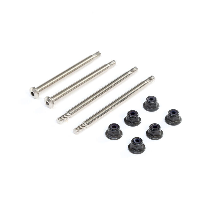 Losi Outer Hinge Pins, 3.5mm, Electro Nickel (2): 8X