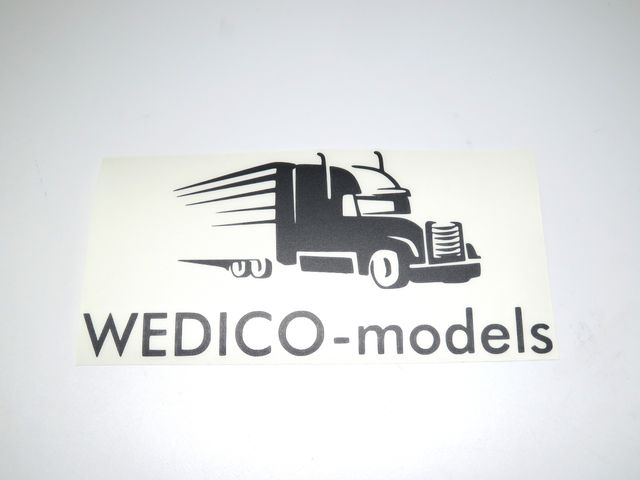 Wedico aufkleber wedico-models logo schwarz geplottert 180x95mm - RC-Zubehoer