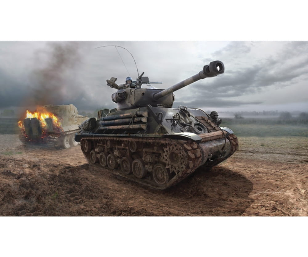 Italeri 1:35 M4A3E8 Sherman "Fury" Panzer Plastik Modellbau Bausatz