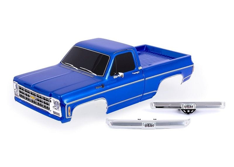 Traxxas Karosserie Chevrolet K10 Truck 1979 blau mit Anbauteile