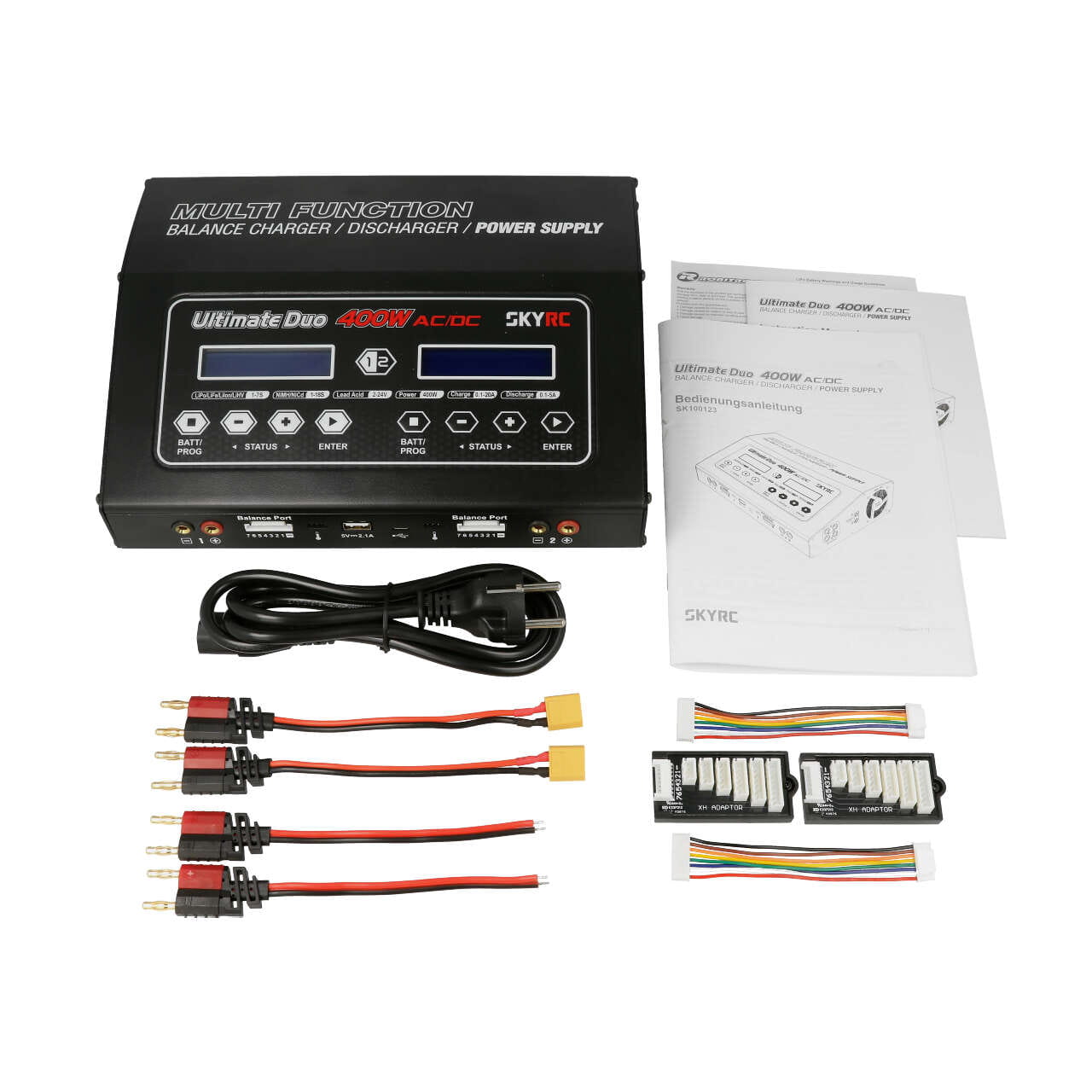 SkyRC Ladegerät D400 AC/DC 2x200W LiPo 1-7S 20A SkyRC Ladegerät D400 AC/DC 2x200W LiPo 1-7S 20A