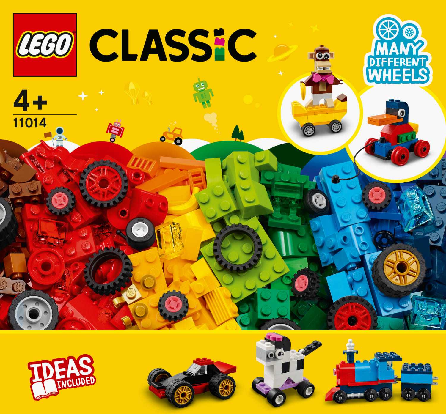 LEGO Classic Steinebox mit Rädern