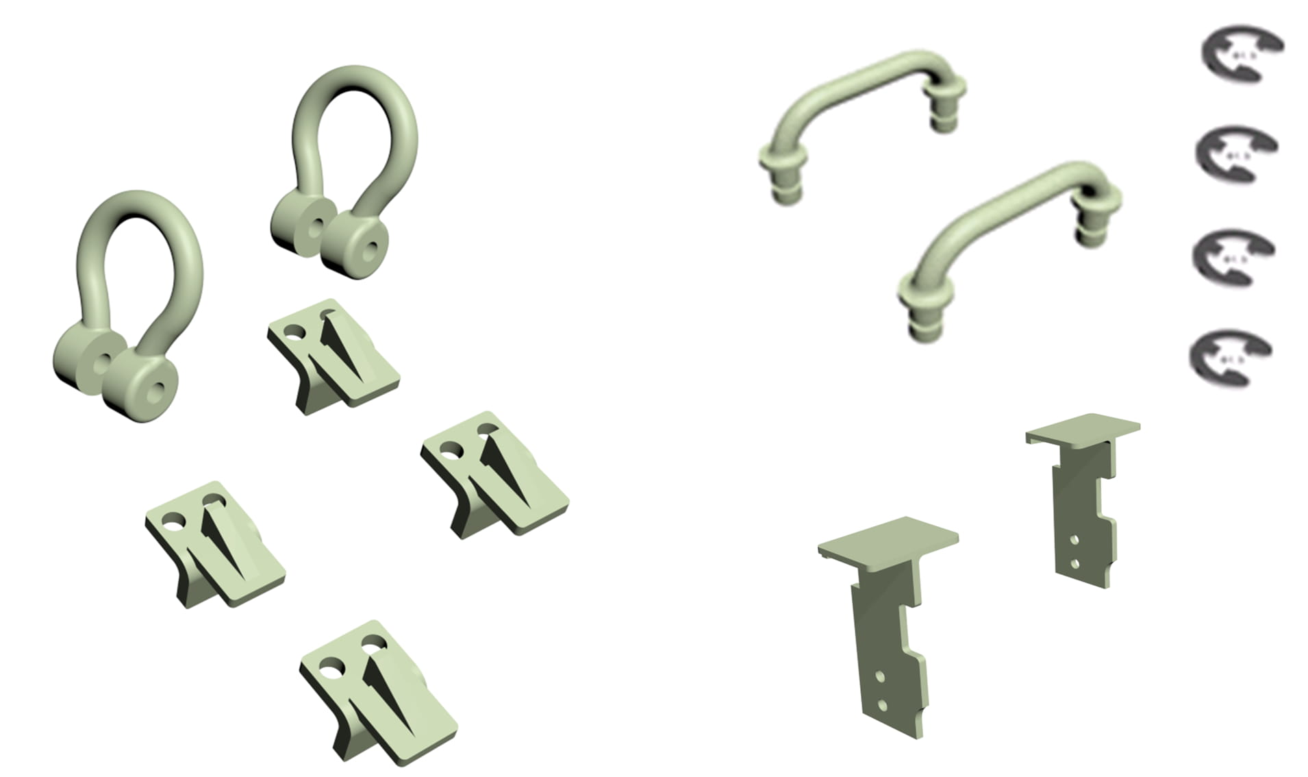 Amewi Anbauteile gruen fuer 8x8 Truck - RC-Zubehoer