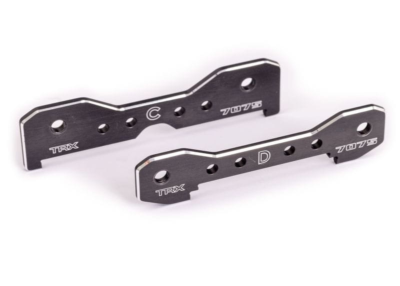Traxxas Querlenker-Halter hinten 7075-T6 Alu dunkelgrau eloxiert - RC-Zubehoer