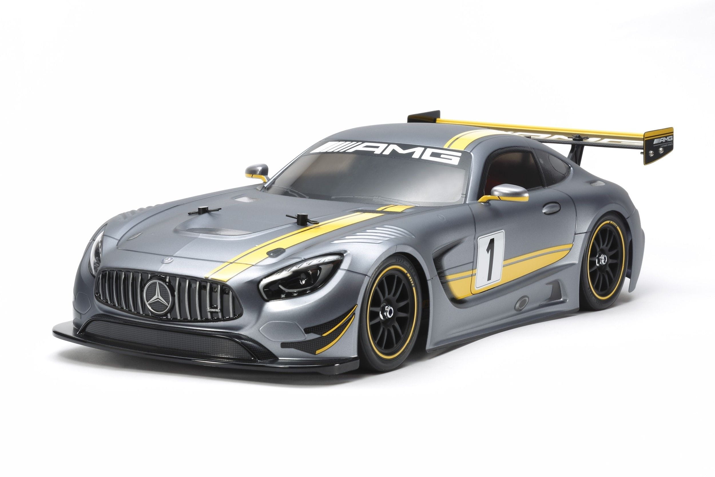Tamiya Mercedes AMG GT3 TT02 RC Bausatz 1 zu 10