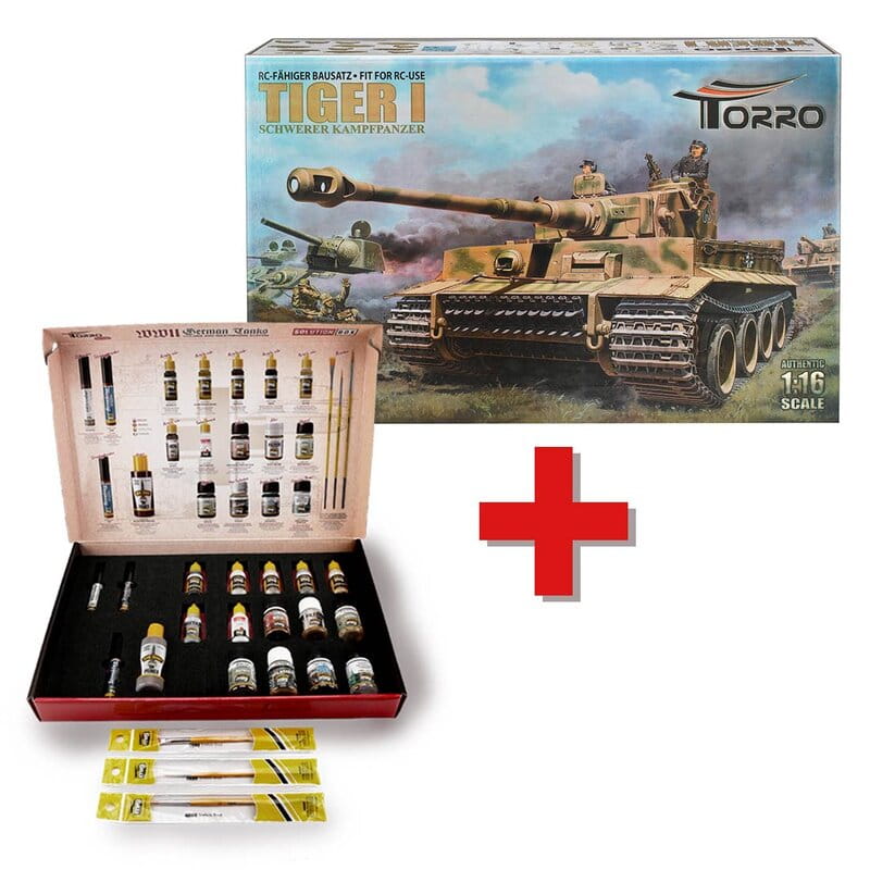 Torro RC Panzer Tiger 1 1_16 Pro Metall Bausatz IR_BB