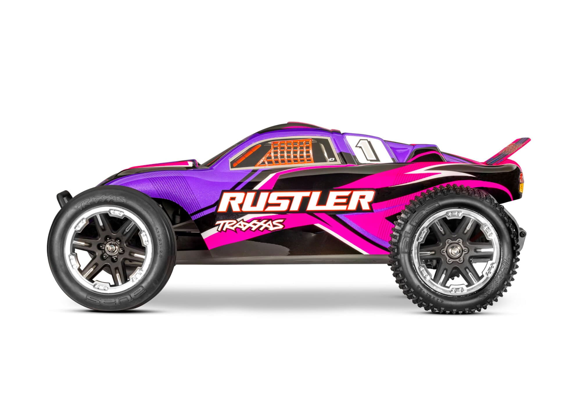 Traxxas Rustler 2WD Pink RTR mit Akku und Lader