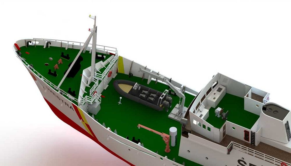 Türkmodel FPV Fischerschutzbehörde Westra Fischerei Patrouillenboot 1:50 Holzbausatz