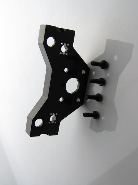 Lesu 1_16 Abschlusstraverse gekroepft Alu schwarz - RC-Zubehoer