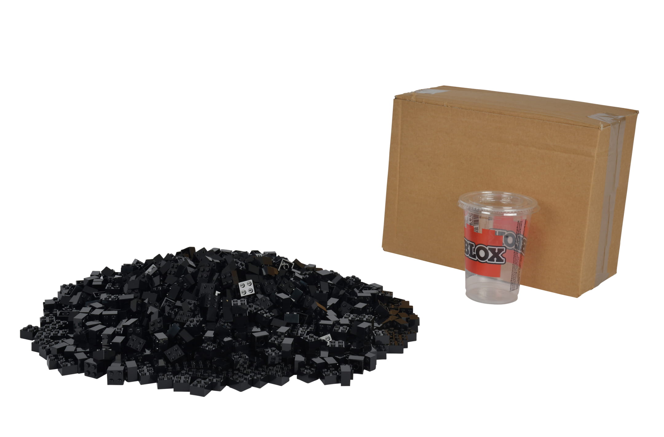 Androni Bausteine Blox 1000 schwarze 4er Steine lose