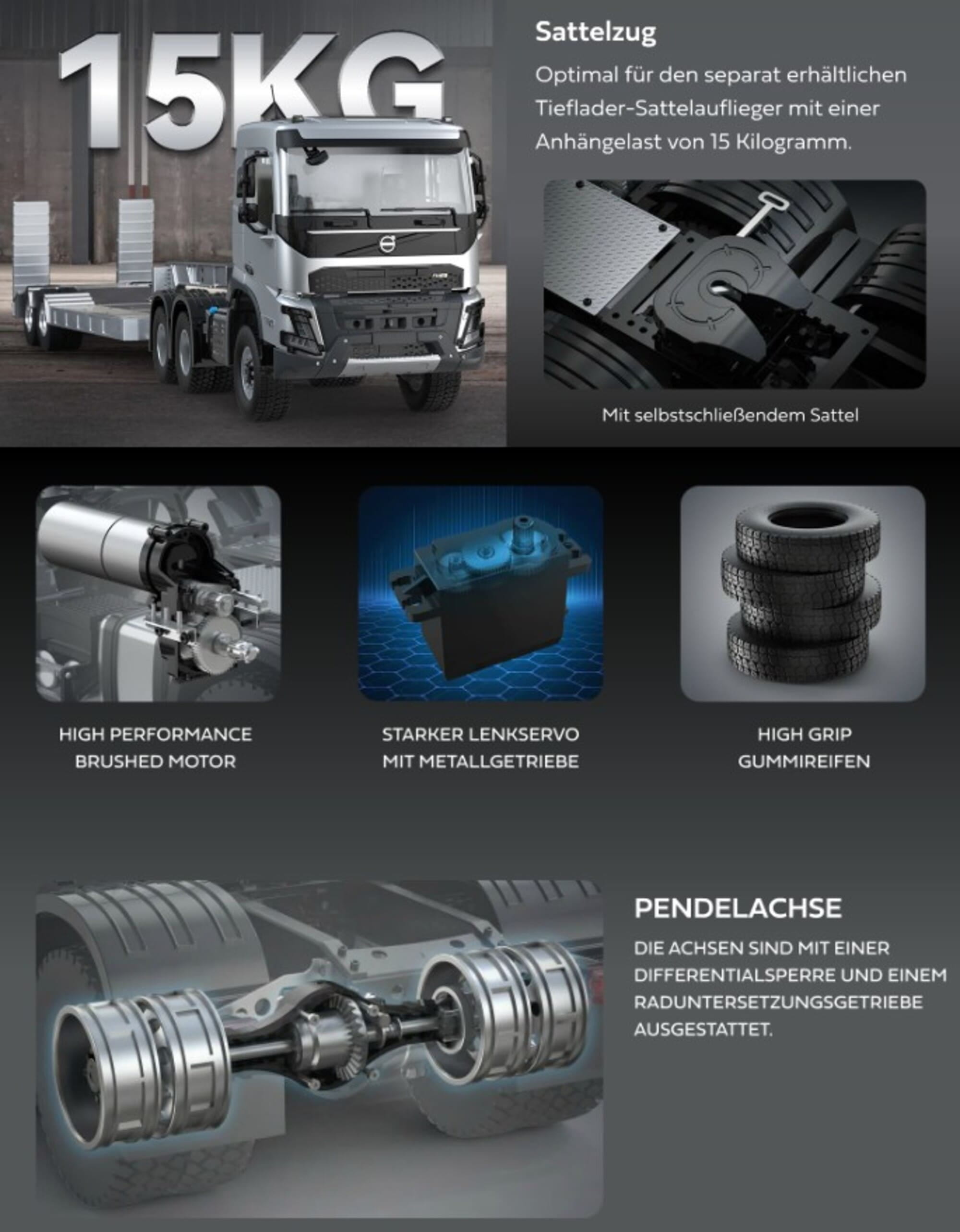Amewi Volvo FMX E013 Zugmaschine 6x4 1_14 RTR silber