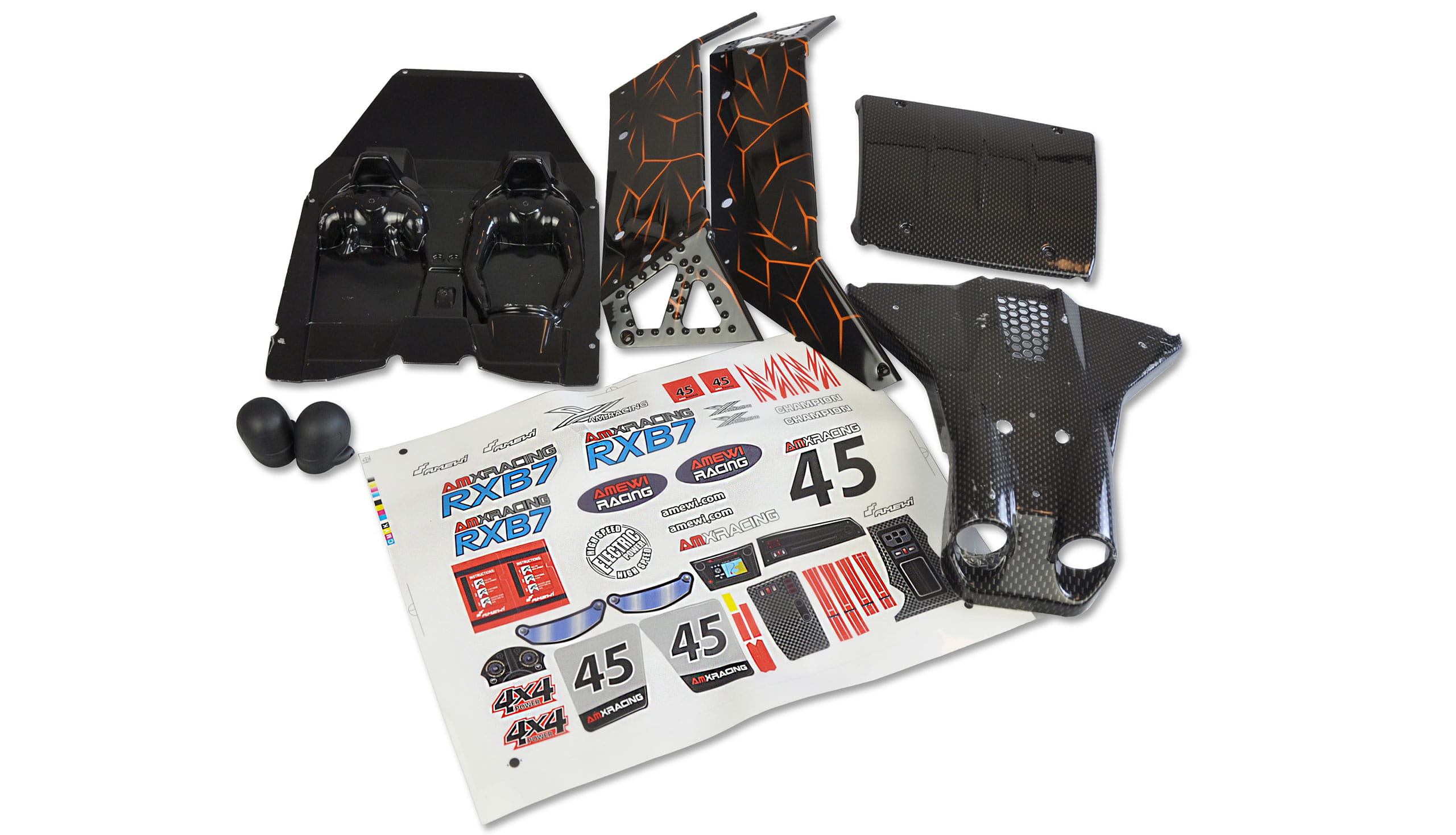 Amewi Karosserieteile schwarz RXB7 - RC-Zubehoer