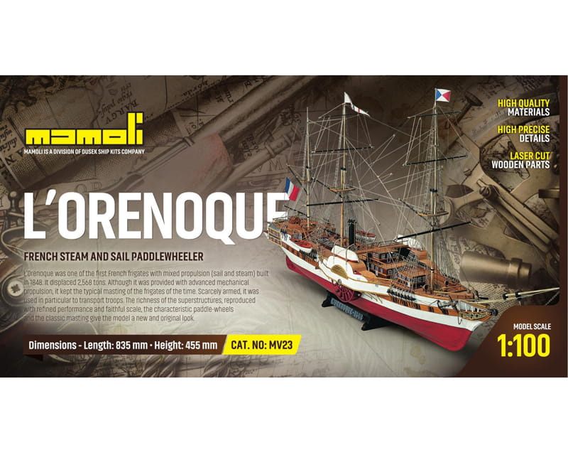 L'Orenoque Bausatz 1_100 von Mamoli - Historisches Schiffsmodell