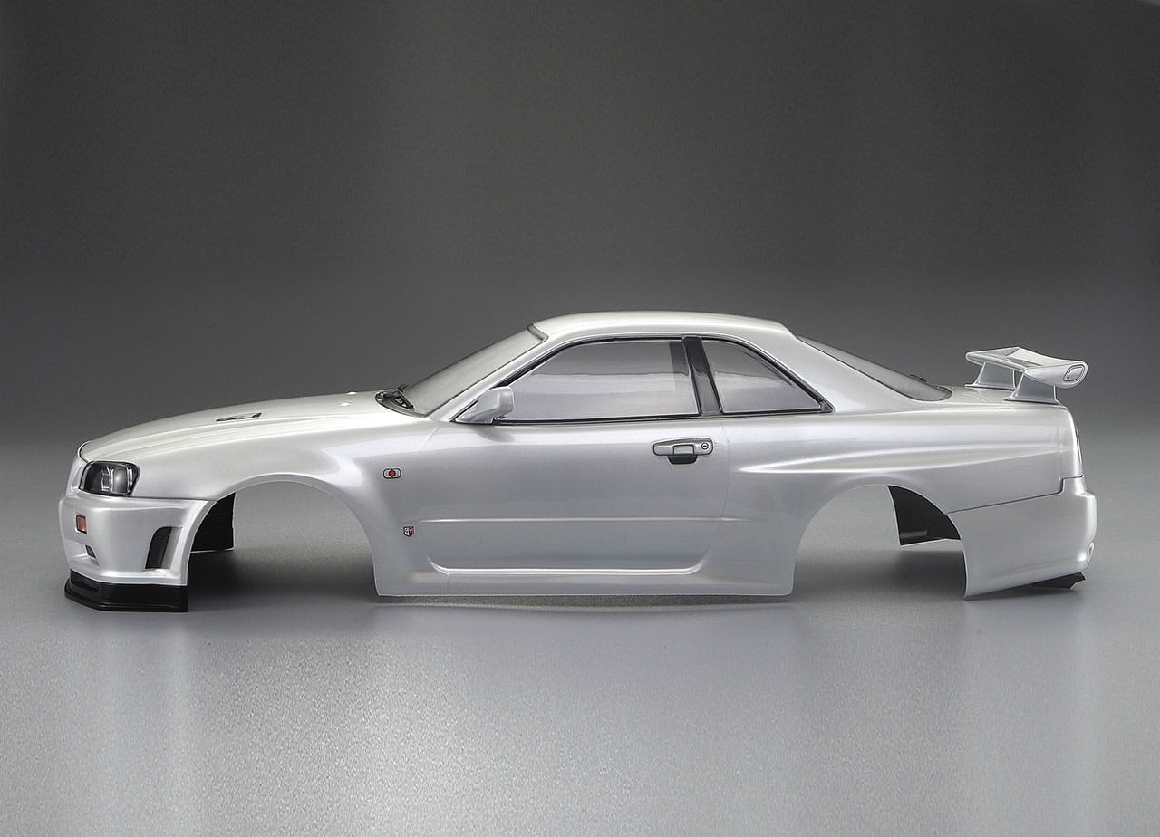 Killerbody Nissan Skyline R34 Karosserie Perl Weiss 195mm RTU - RC-Zubehoer