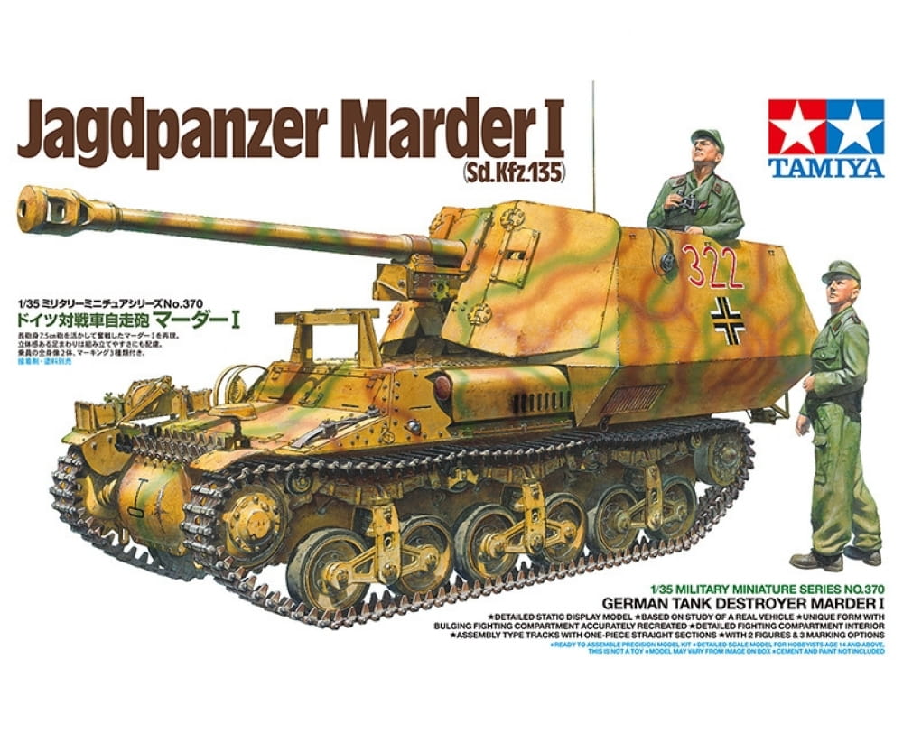 Tamiya Deutscher Jagtpanzer Marder 1 1:35 Plastik Modellbau Militär Bausatz