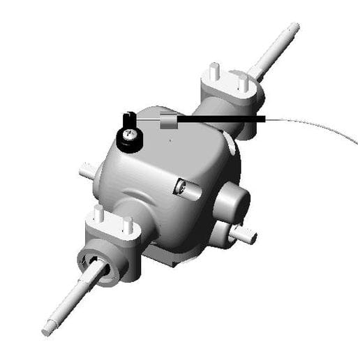 Wedico Sperrdifferential Metall 3:1, Hinterachse mit Durchtrieb