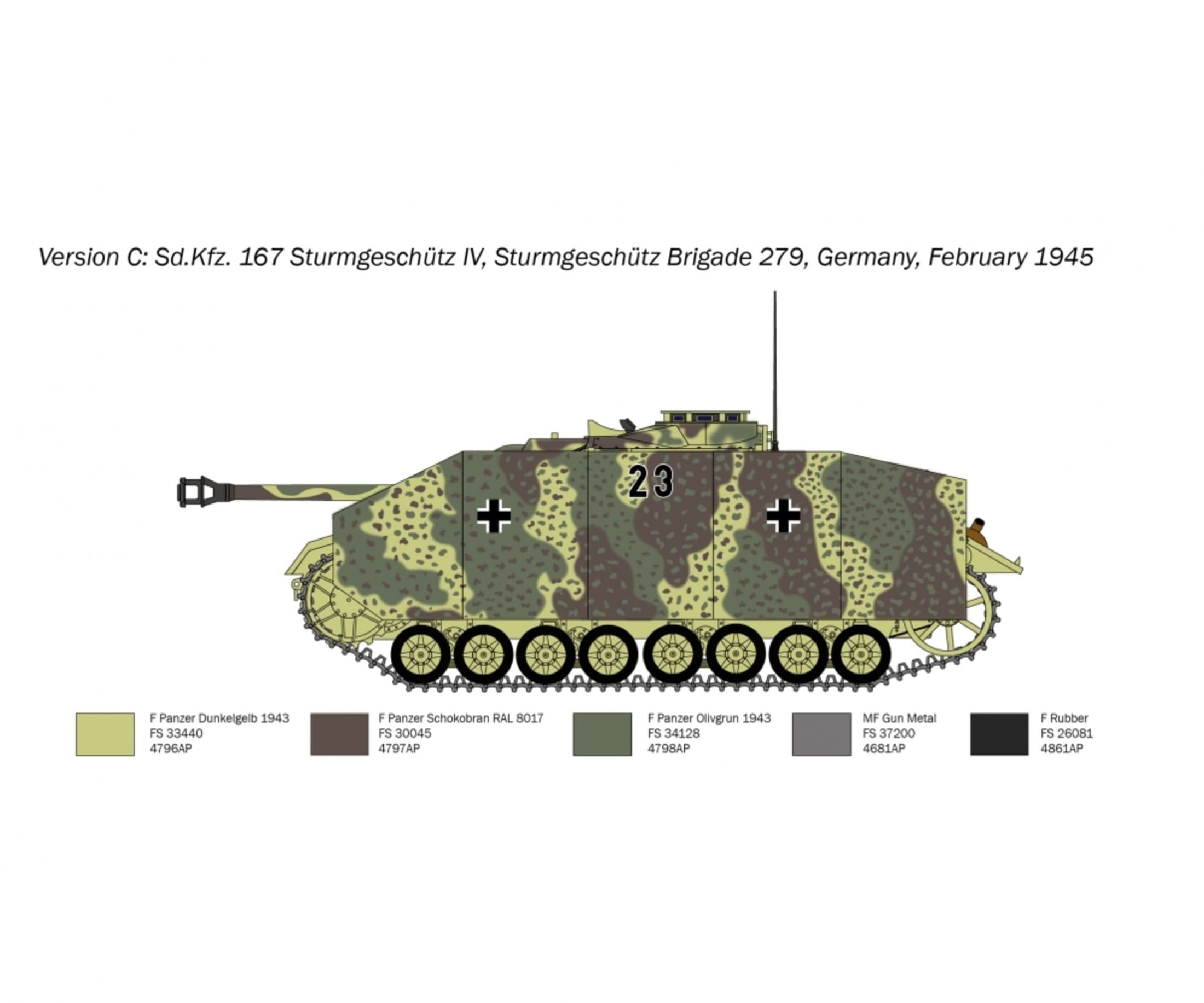 Italeri 1_35 Dt_ Sd_Kfz.167 Sturmgeschuetz IV Plastik Modellbausatz - RC-Zubehoer