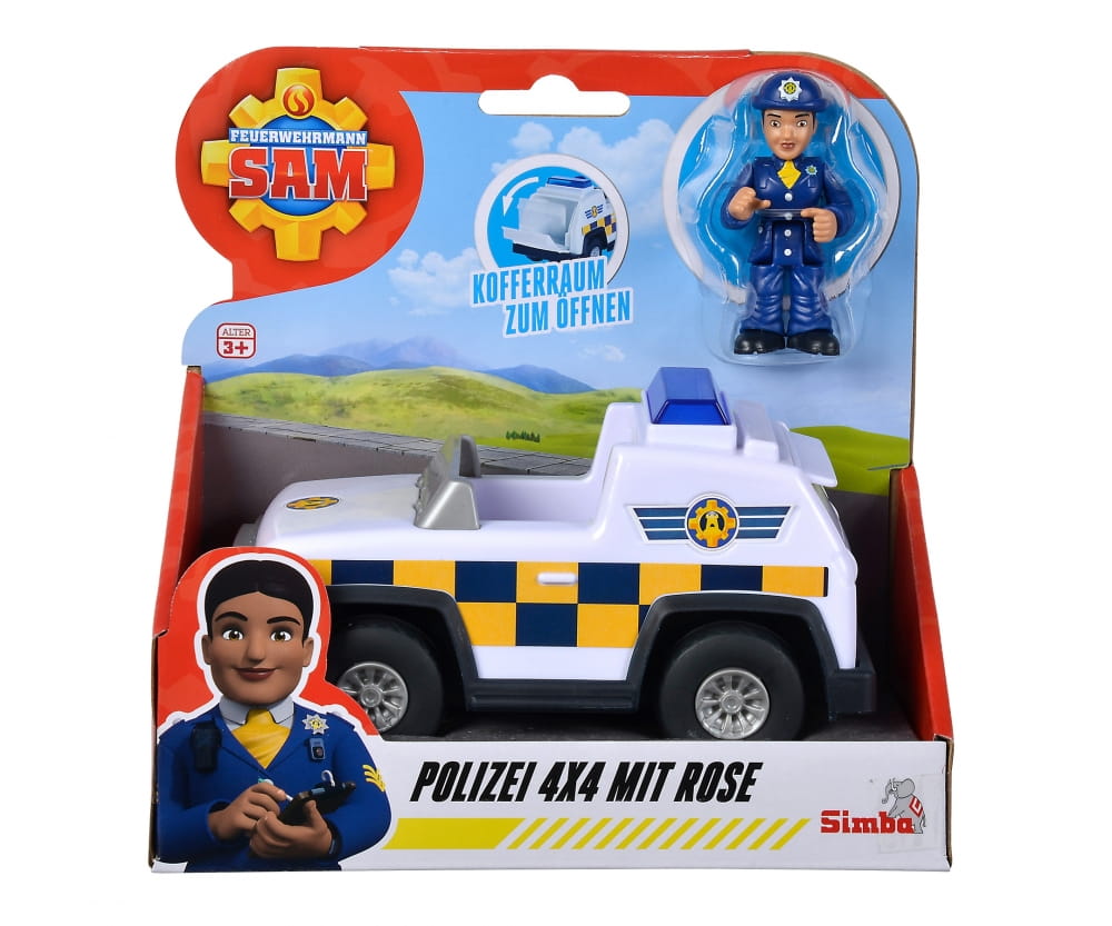 Simba Toys Sam Polizei 4x4 mit Rose Figur