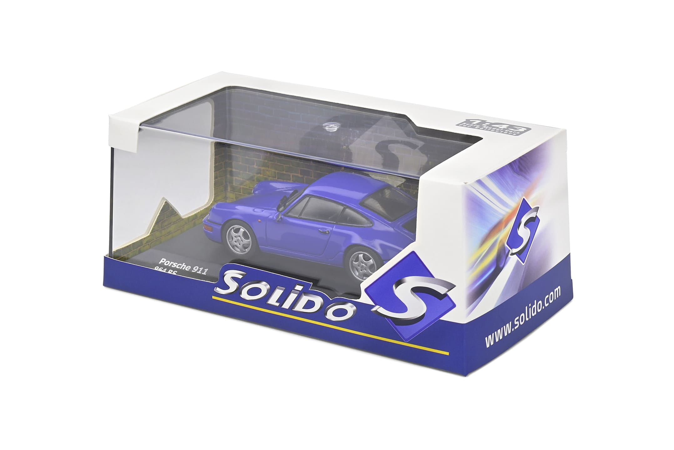 Porsche 911 _964_ Turbo 3.6 Modellauto 1_43 in Electric Blue