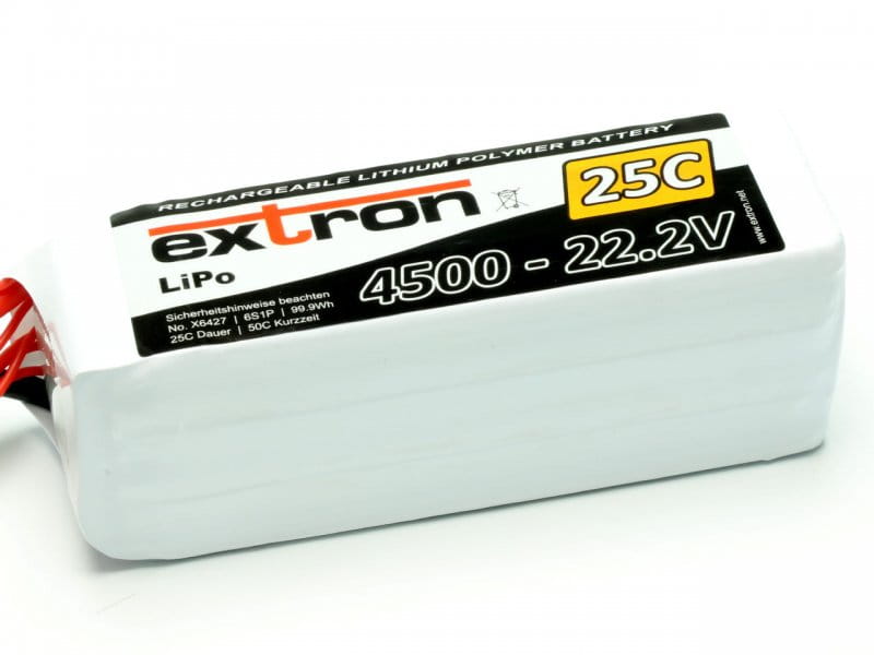 Extron LiPo Akku Extron X2 4500 - 22_2V _25C _ 50C_ - RC-Zubehoer