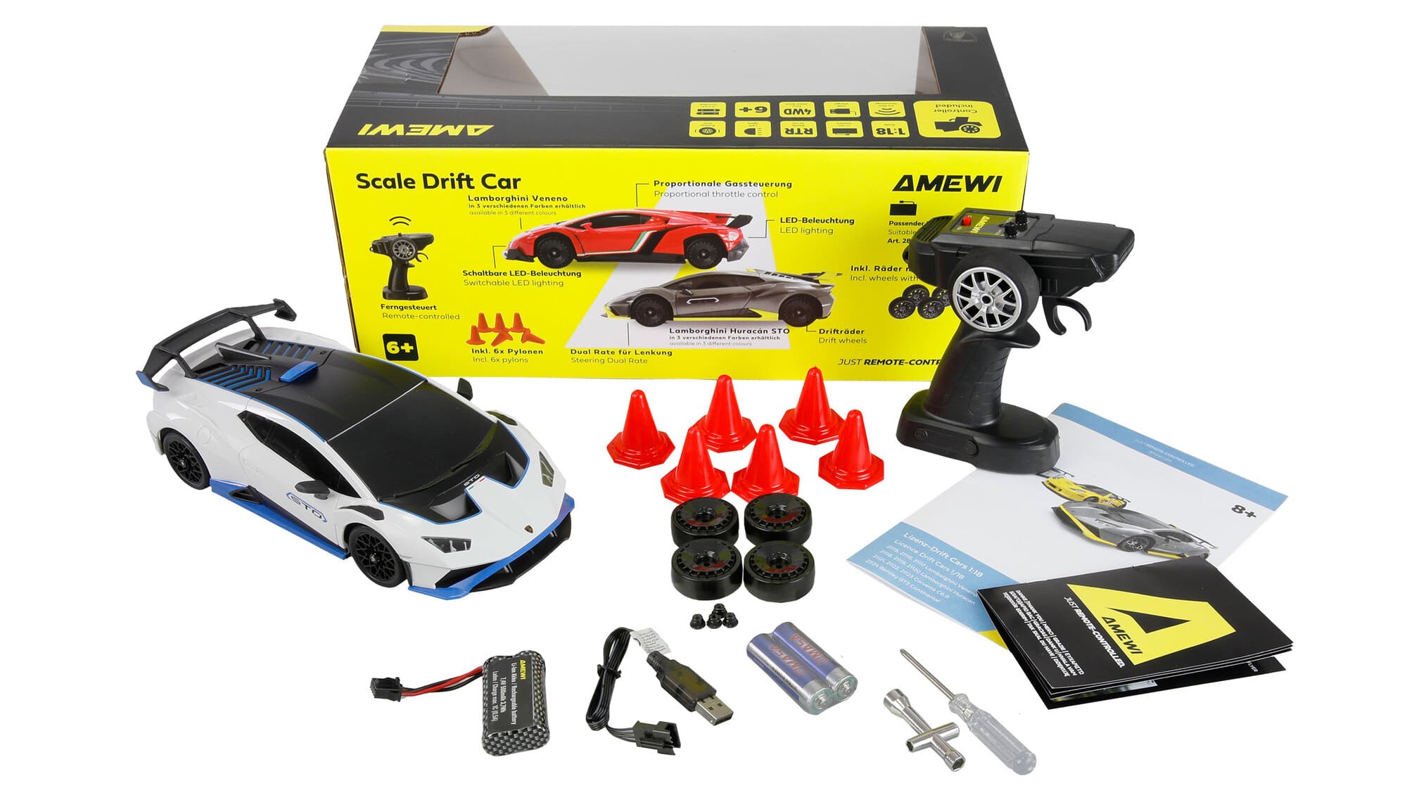 Amewi Lamborghini Huracan STO Drift Car 1_18 RTR weiss RC Fahrzeug - Art_-Nr. 21120
