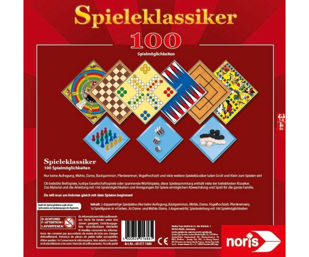 Noris Spieleklassiker - 100 Spielmöglichkeiten