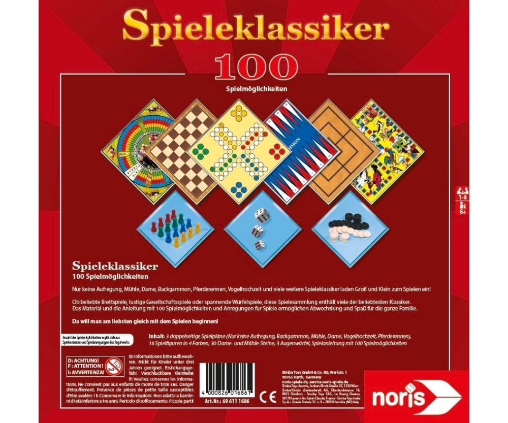 Noris Spieleklassiker - 100 Spielmöglichkeiten Noris Spieleklassiker - 100 Spielmöglichkeiten
