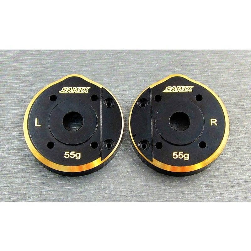 SAMIX Messing Portalabdeckung 55g l_r fuer Axial SCX10-3 - RC-Zubehoer