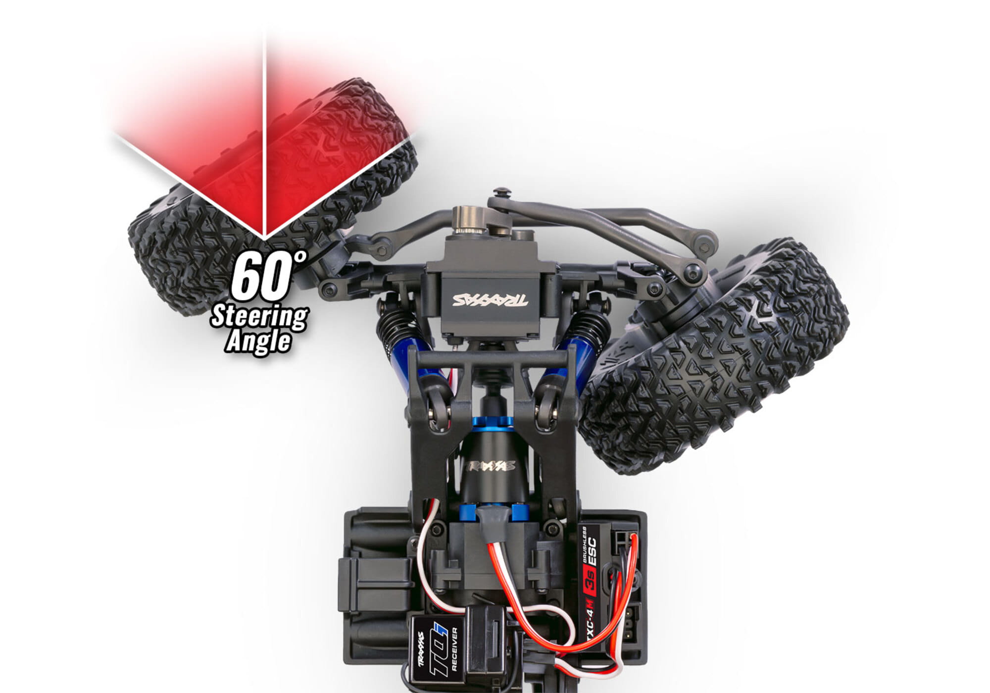 Traxxas TXC-4M Extreme Crawler Blau 1_18 Brushless 4WD RTR mit 3S LiPo Akku und USB-Ladegeraet