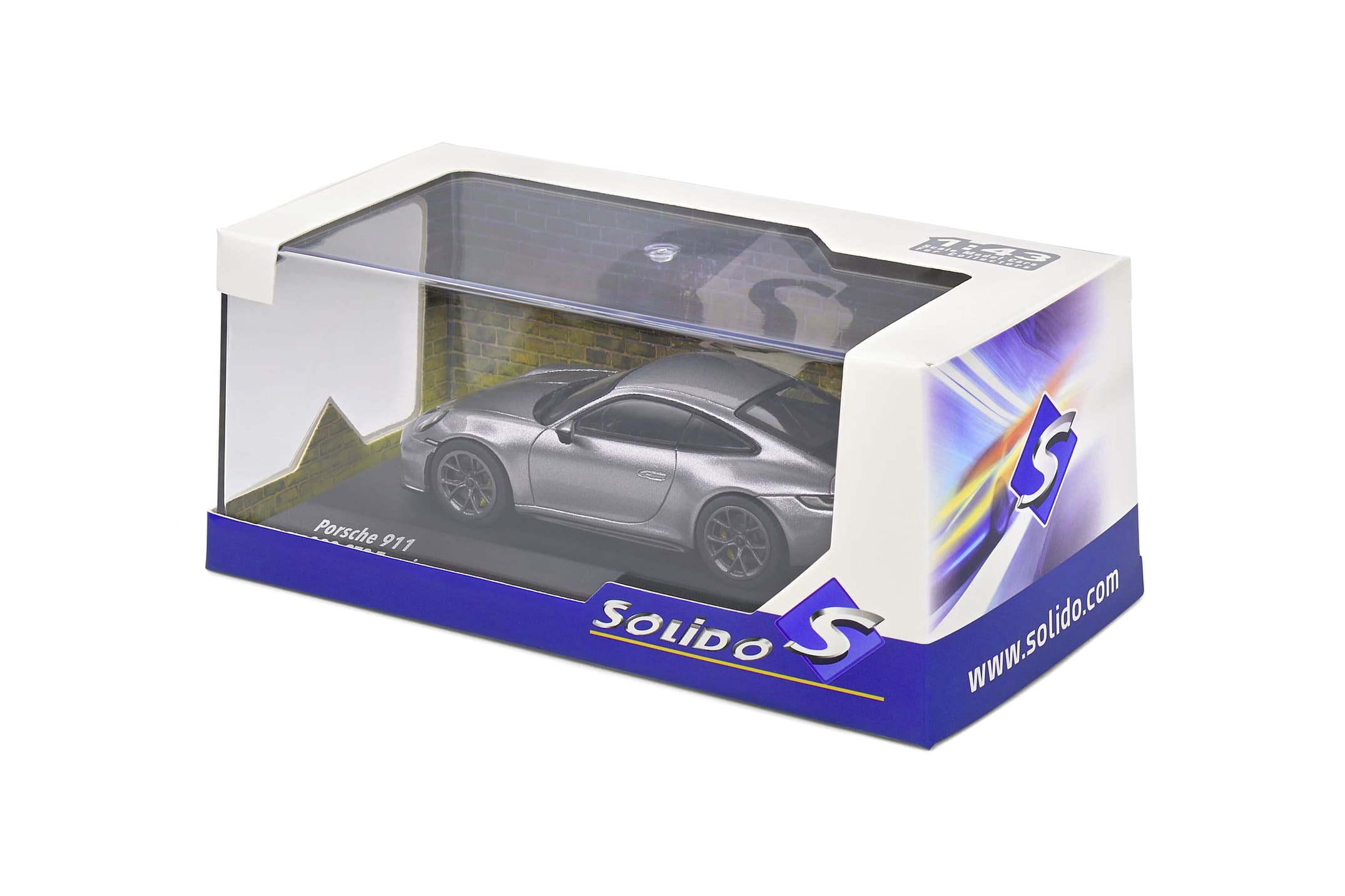 Porsche GT3 Touring 2023 Modellauto 1_43 in GT-Silber von Solido - Detailgetreue Nachbildung