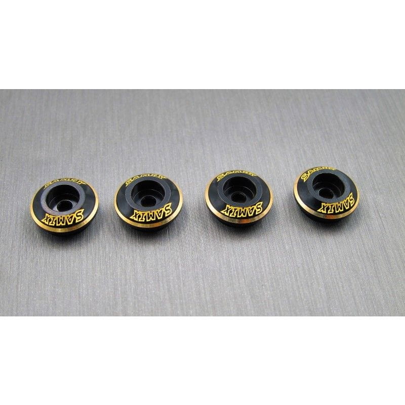 SAMIX Messing Daempferfederkappe 4Stk. fuer MST CFX-W - RC-Zubehoer
