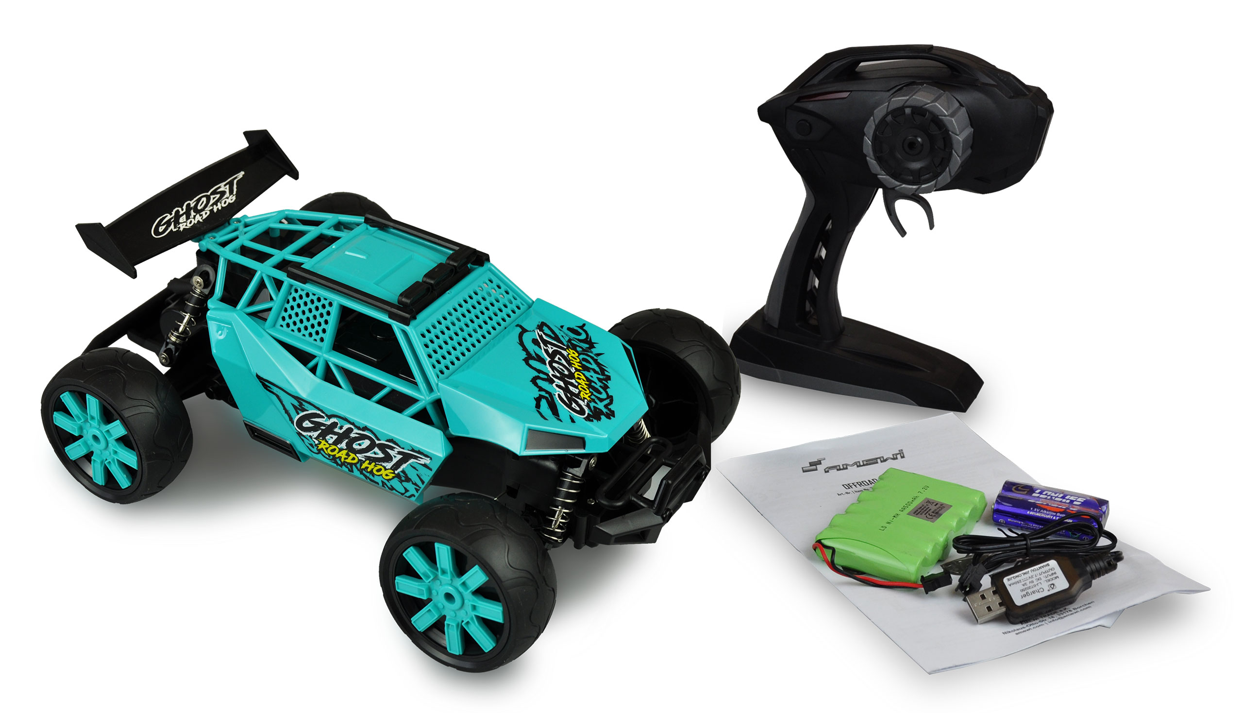 Amewi RC Sandbuggy Ghost 1:12 RTR 2,4GHz, 2WD, türkis/schwarz