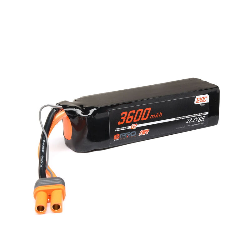 Spektrum Lipo Akku 22_2V 3600mAh 6S 120C Smart G2 Pro Air IC5 - RC-Zubehoer