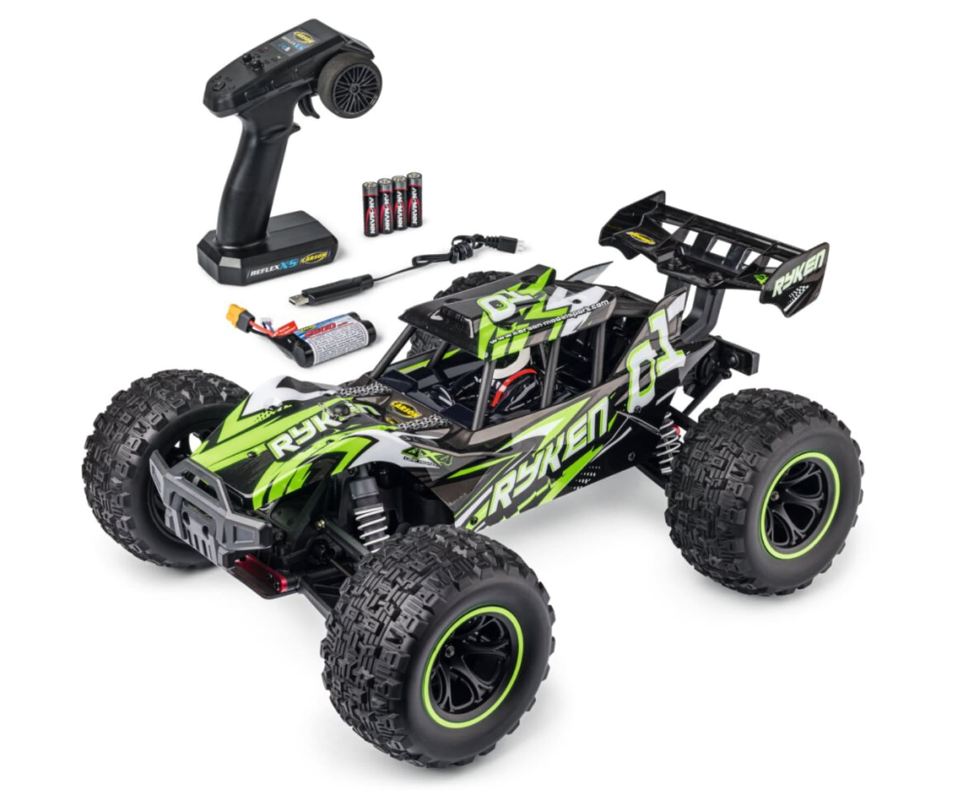 Carson 1_10 RC XS Ryken 100% RTR gruen - ferngesteuertes RC Modell