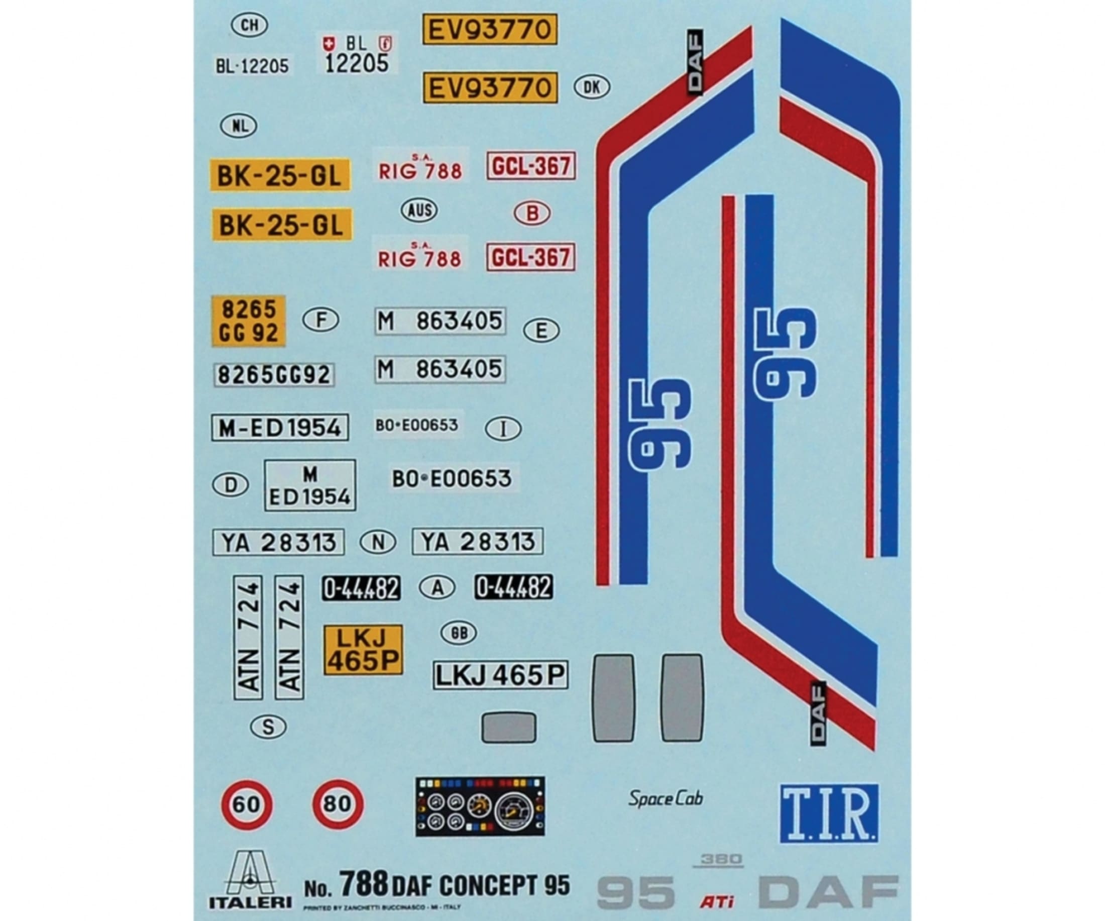 Plastikmodellbau von Italeri 1-24 daf 95 master truck zgm