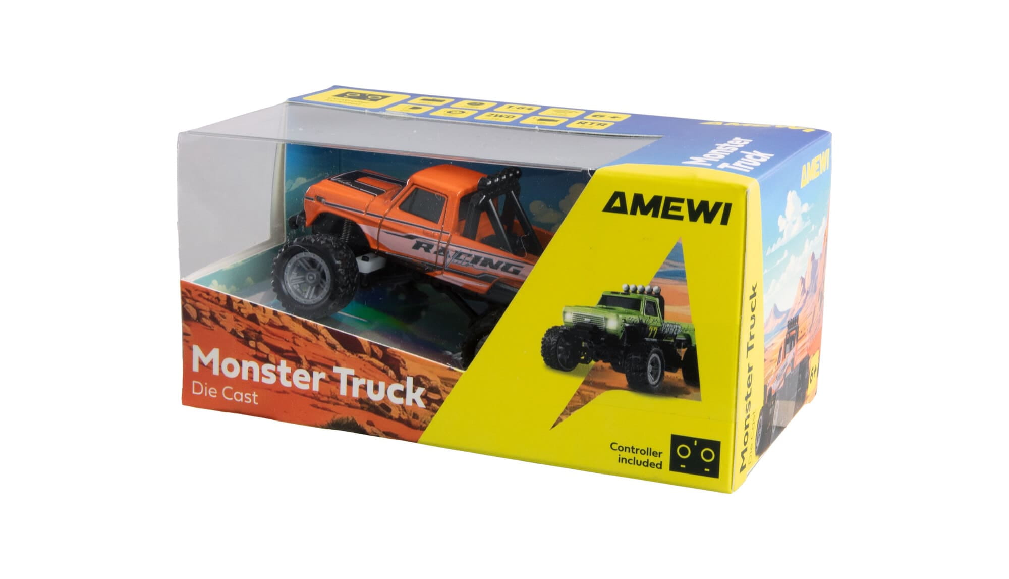 Amewi RC-Monstertruck Die Cast 1_64 RTR orange RC Spielzeug - Art_-Nr. 22705