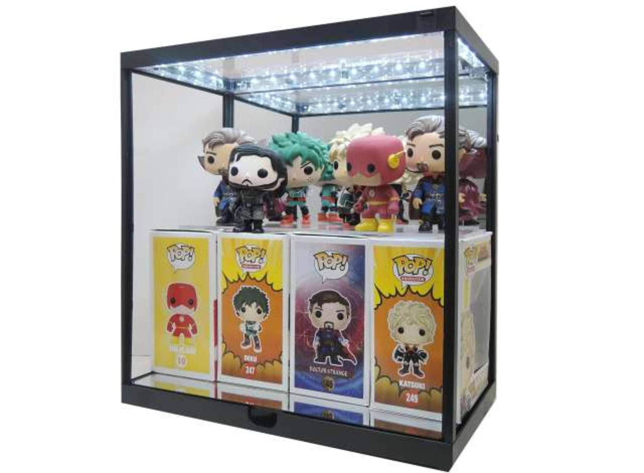 Modellauto Vitrine 1-6 LED Beleuchtet mit Spiegel modellauto-vitrine-1-6-led-beleuchtet-mit-usb-und-spiegel-an-der-rueckwand