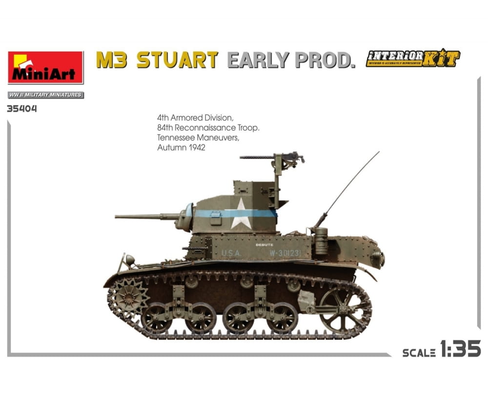 MiniArt 1_35 M3 Stuart fruehe Prod. Interior Kit Plastik Modellbausatz - RC-Zubehoer