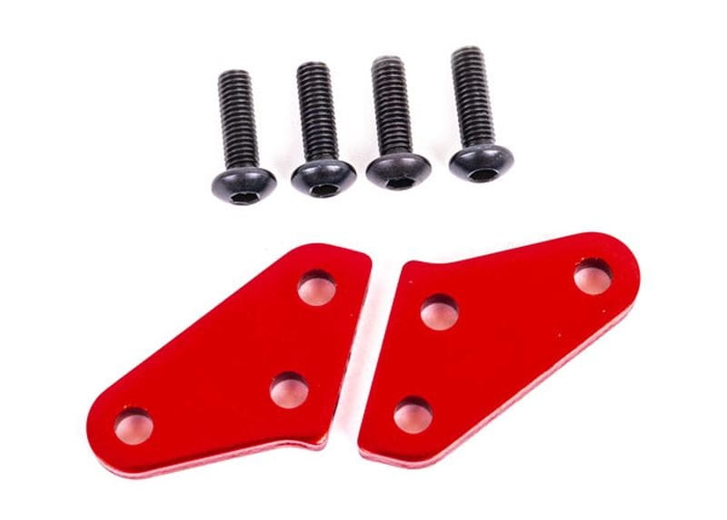 Traxxas Lenkhebel-Arm Alu rot-Eloxiert _2_ fuer 9537 - 9637 - RC-Zubehoer