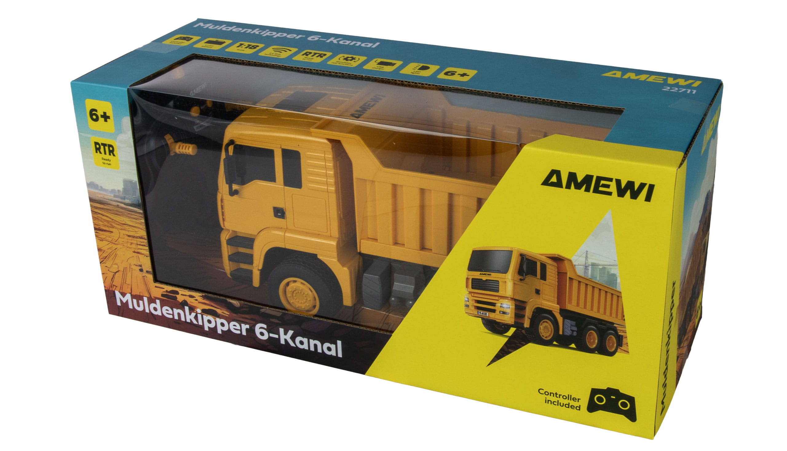 Amewi RC Muldenkipper 6-Kanal 1_18 RTR - Art_-Nr. 22711