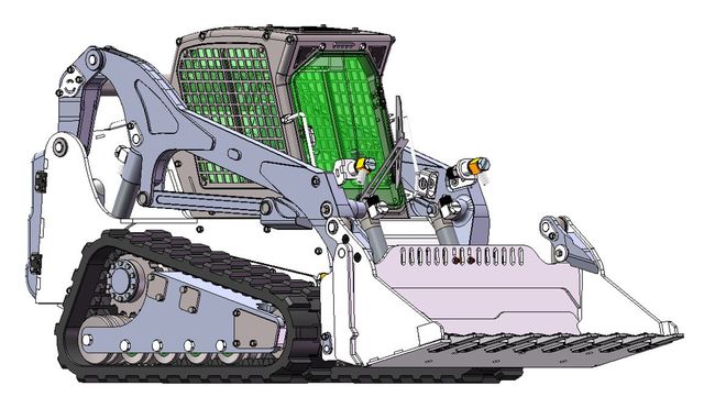 Thicon 1_14 Kompaktlader mit Kettenfahrwerk weiss_schwarz Bausatz - RC-Zubehoer