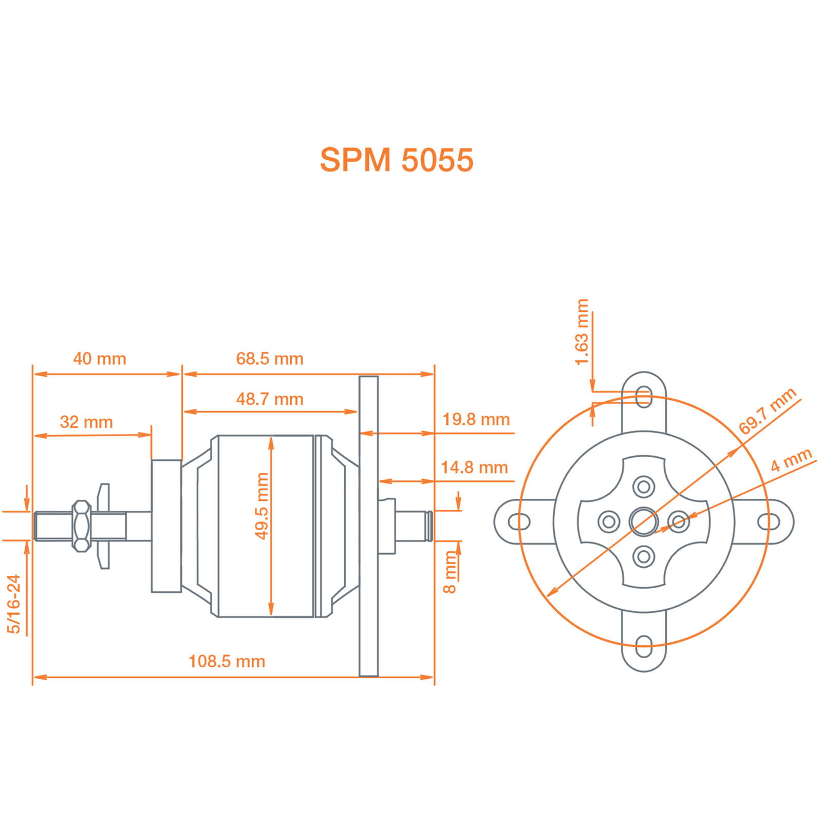 Spektrum Avian 5055-500Kv Brushless Outrunner Motor - RC-Zubehoer