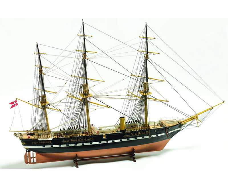 jylland fregatte 1 100 baukasten Detailierter Holzbausatz der Fregatte Jylland im Massstab 1_100 fuer Modellbauer