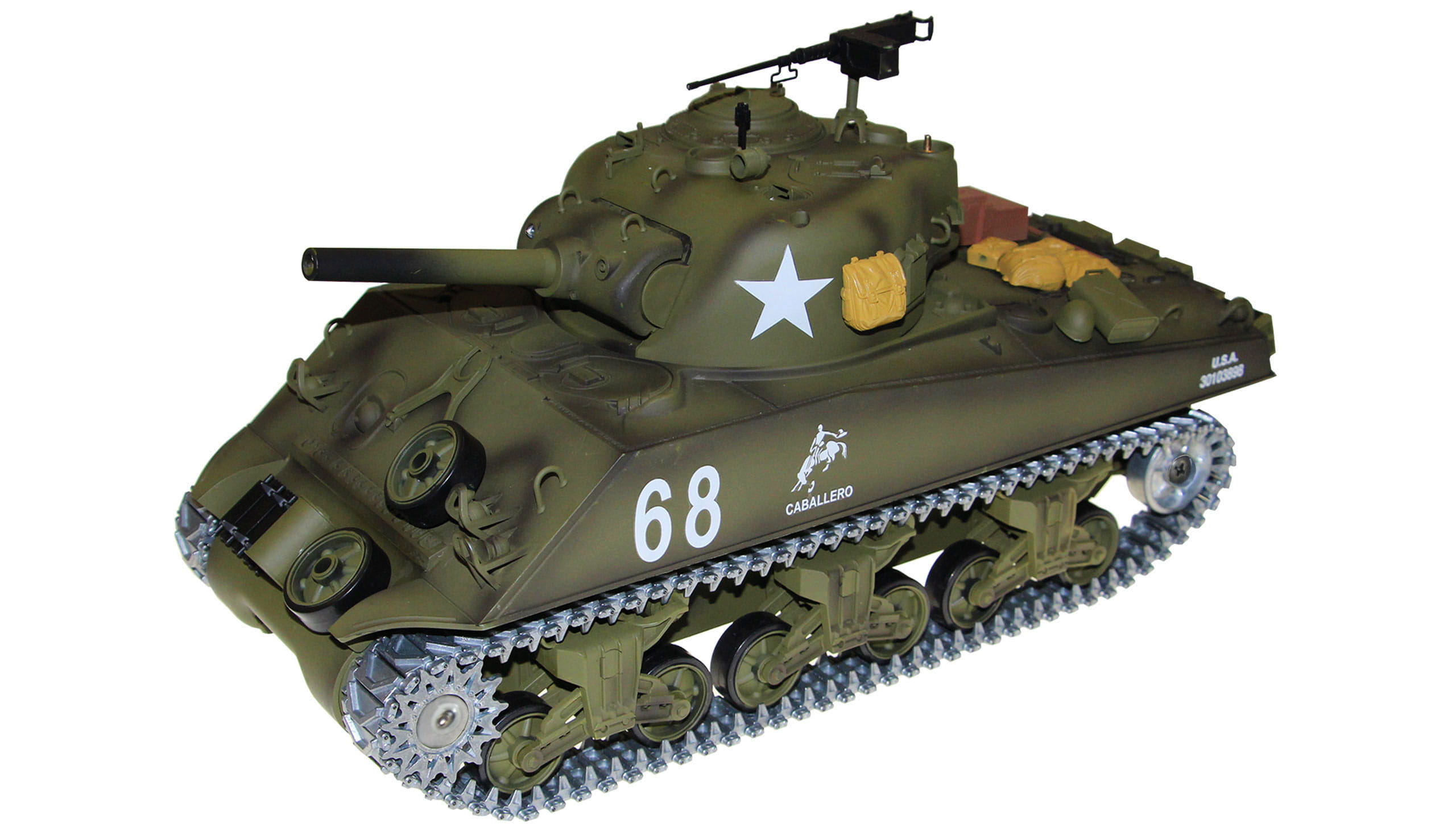 Amewi RC Panzer U.S. M4A3 Sherman 1:16 Professional Line IR BB