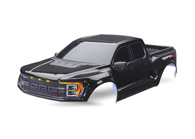 Traxxas Karosserie komplett schwarz inkl Anbauteile _Clipless_ - RC-Zubehoer