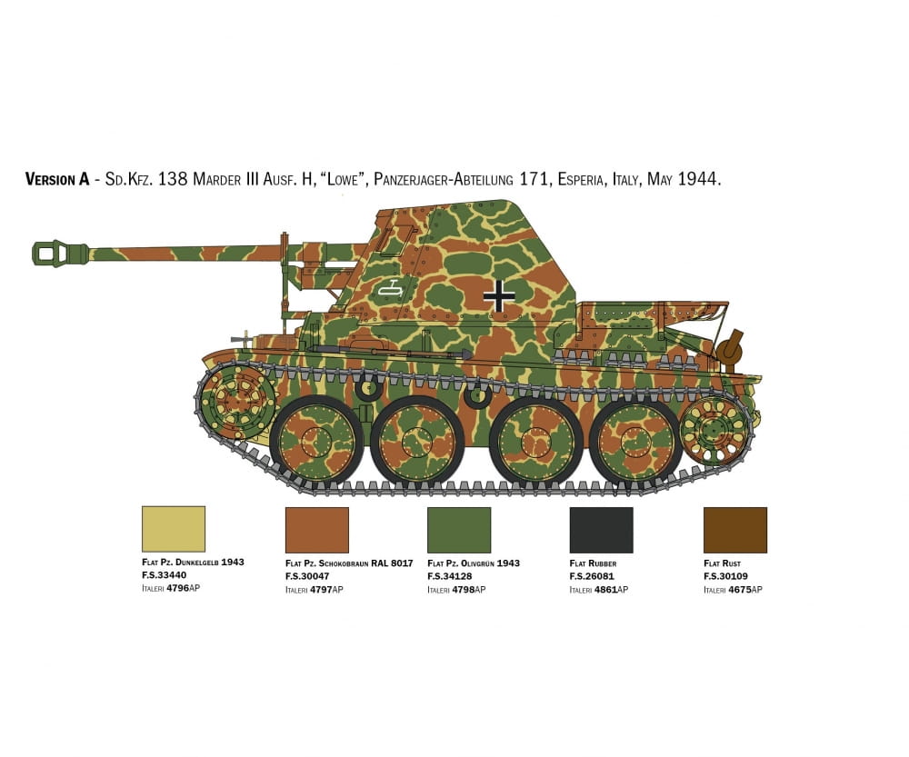 Italeri 1:35 Dt. Sd.Kfz.138 Marder III Ausf. H