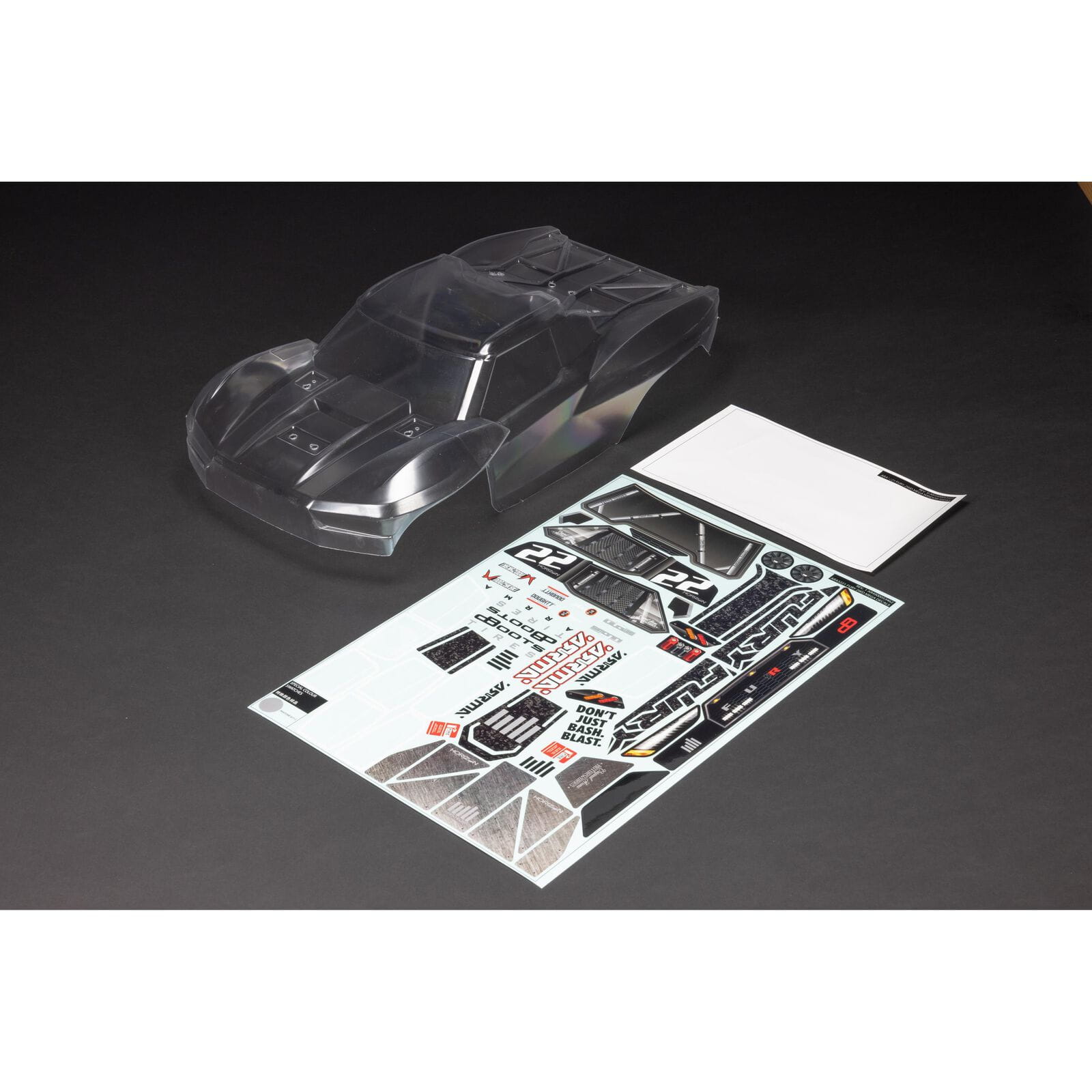 Arrma 1_10 Klare Karosserie mit Decals_ FURY 2WD - RC-Zubehoer