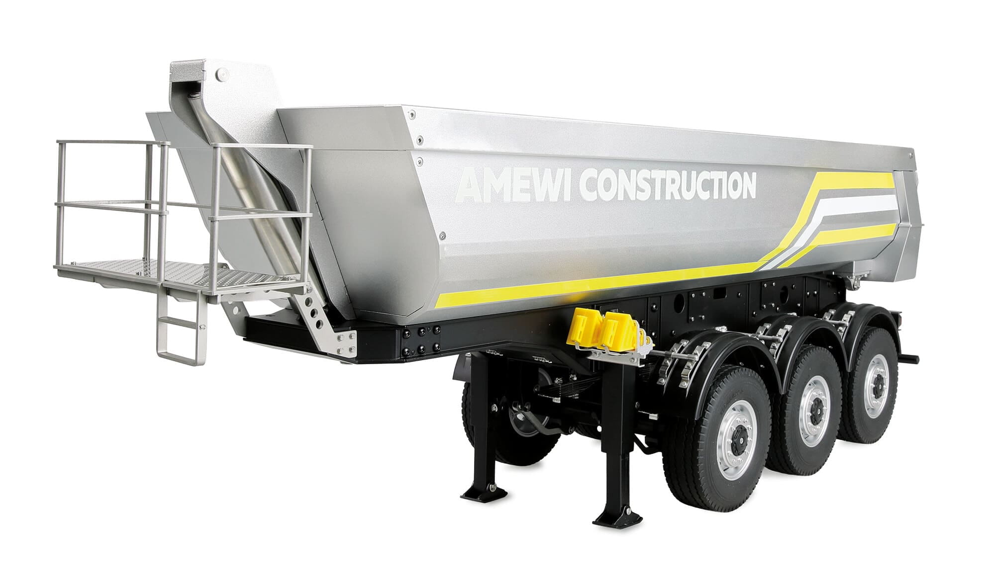 Amewi RC Dreiachs Sattelauflieger mit Kippmulde aus Metall 1_14